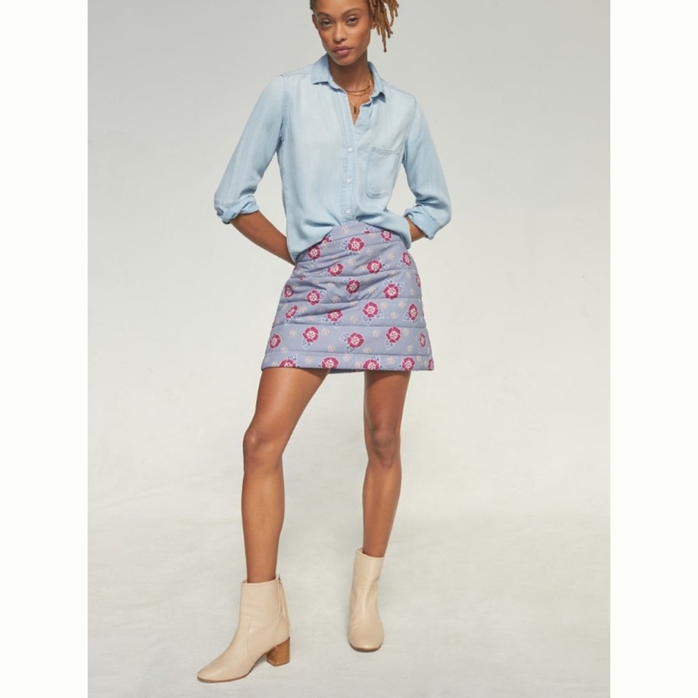 Anthropologie Floral Mini Skirt Size S